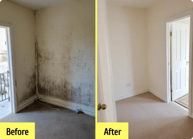 Mould Removal Before and After Image - 2